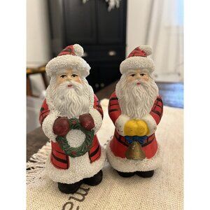Pair Of Santa Figurines